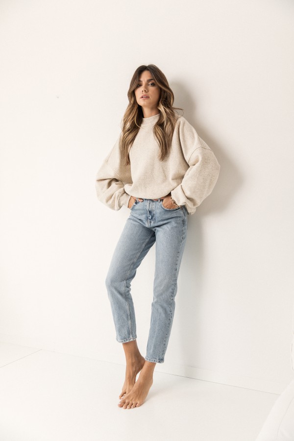 Nora Bluza Oversize z Konopią Beż