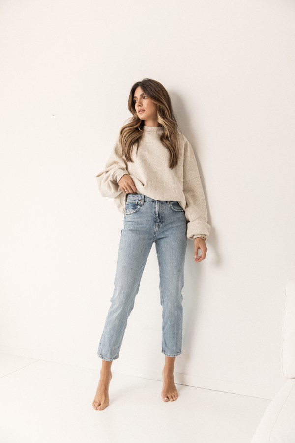 Nora Bluza Oversize z Konopią Beż