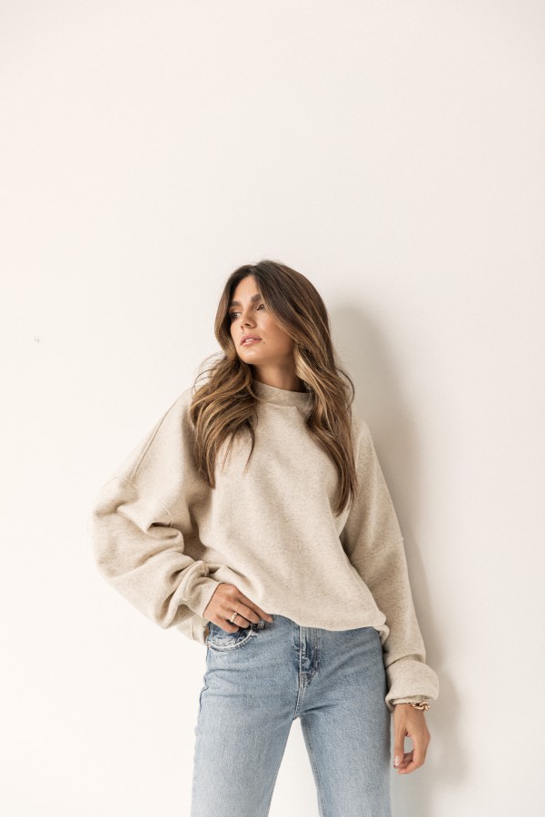 Nora Bluza Oversize z Konopią Beż