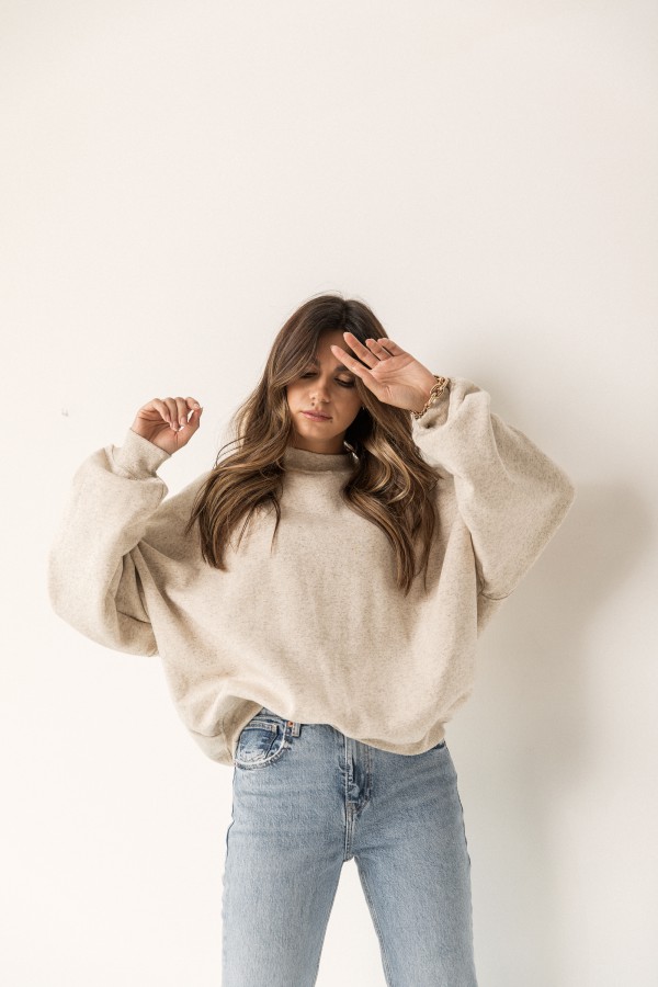 Nora Bluza Oversize z Konopią Beż