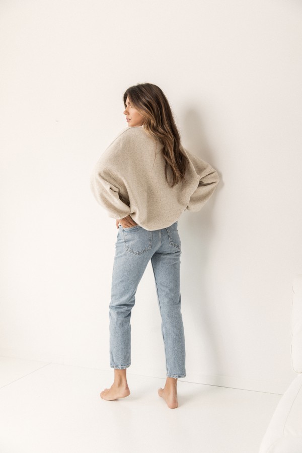 Nora Bluza Oversize z Konopią Beż