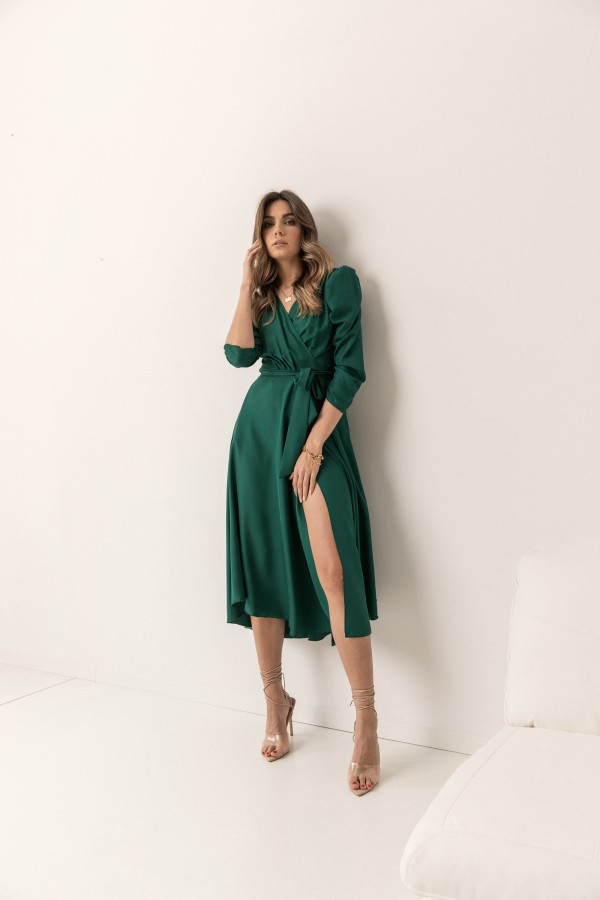 Frances Sukienka Wiązana Dark Green