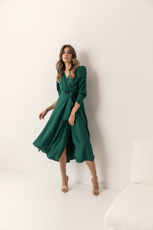 Frances Sukienka Wiązana Dark Green