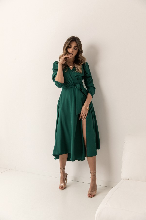 Frances Sukienka Wiązana Dark Green