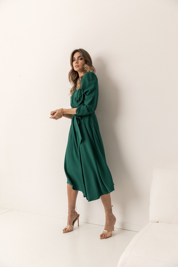 Frances Sukienka Wiązana Dark Green