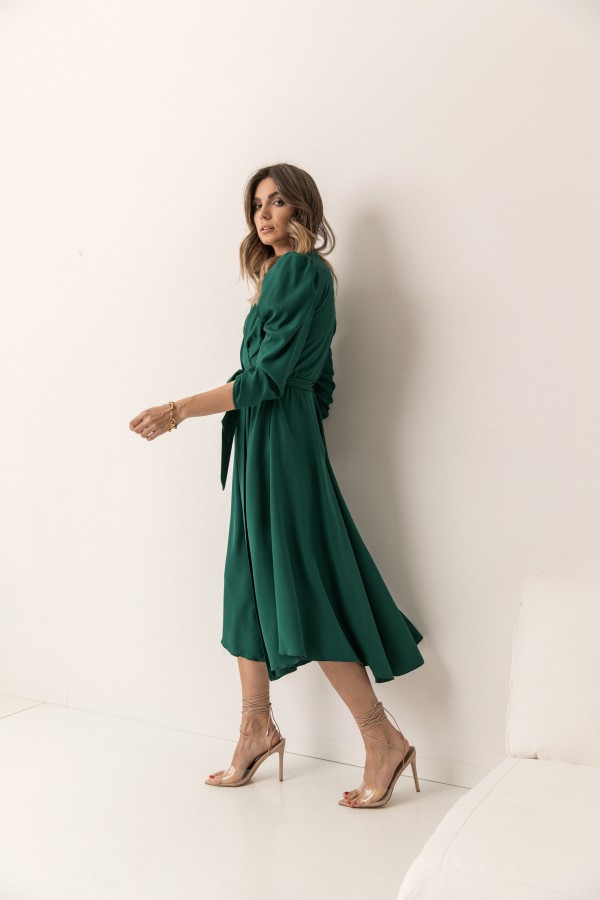 Frances Sukienka Wiązana Dark Green
