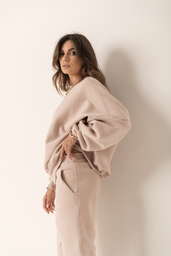 Spodnie Dresowe Joggery Light Beige