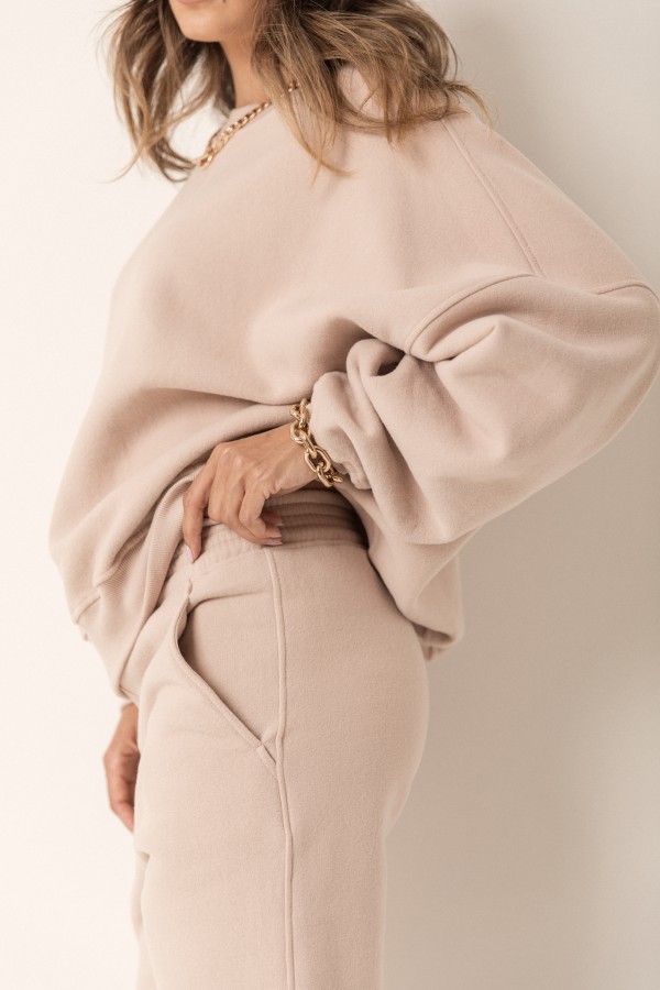 Spodnie Dresowe Joggery Light Beige