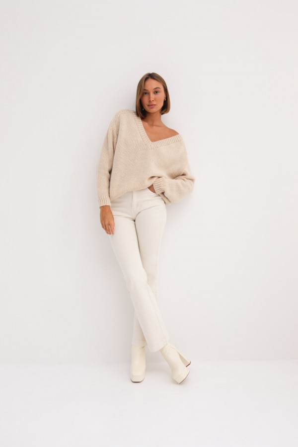 Matt Sweter Sand Beige