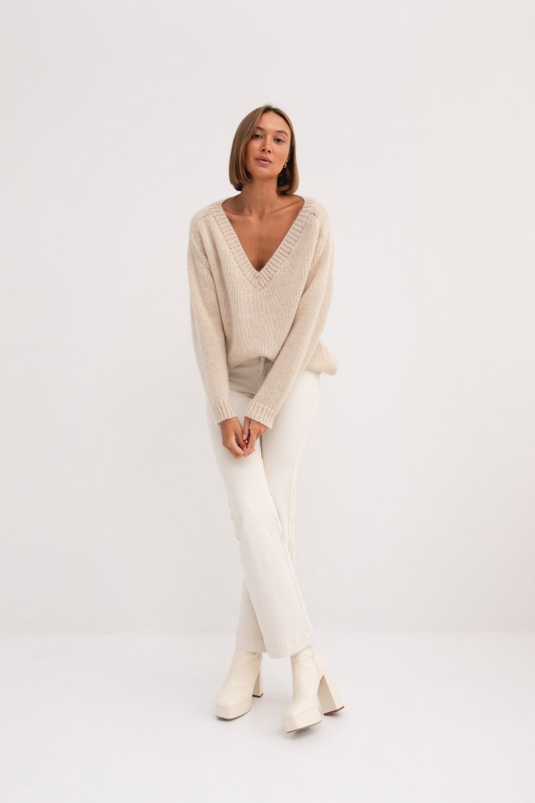 Matt Sweter Sand Beige