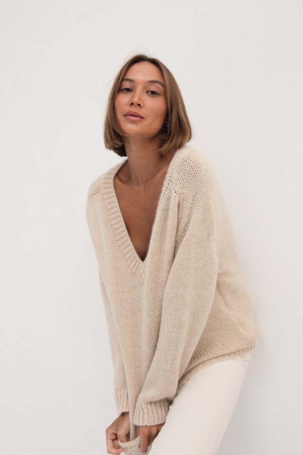 Matt Sweter Sand Beige