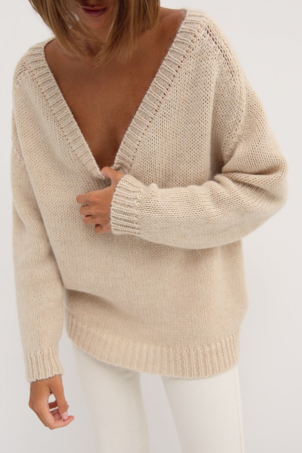 Matt Sweter Sand Beige