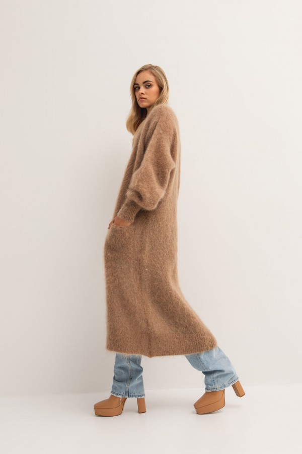 Coline Kardigan Moherowy Camel Premium