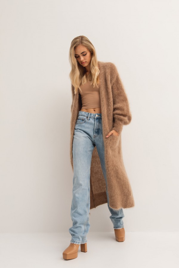 Coline Kardigan Moherowy Camel Premium