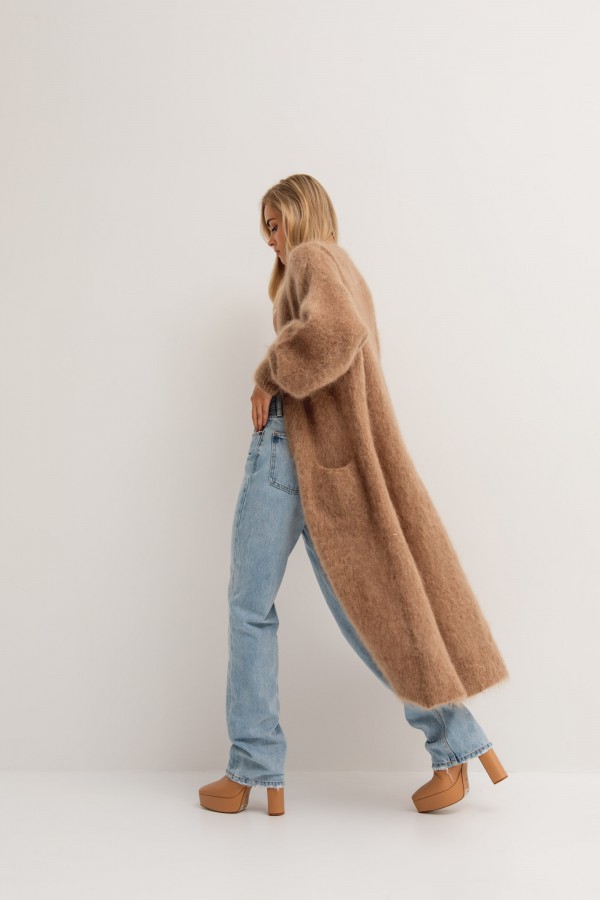 Coline Kardigan Moherowy Camel Premium