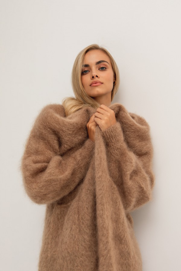 Coline Kardigan Moherowy Camel Premium
