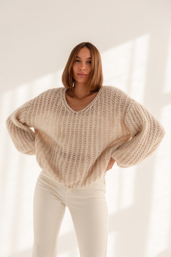 Morgan Sweter z Moherem Beige