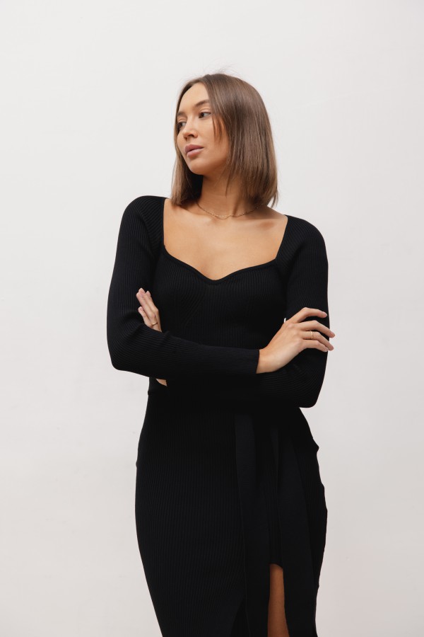 Enrica Sukienka Dzianinowa Czarna