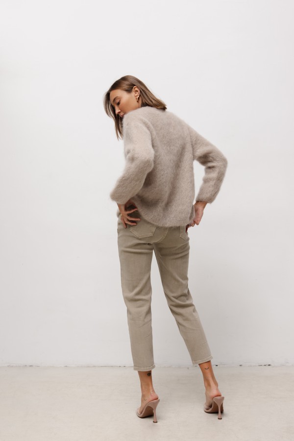 Tommy Moherowy Sweter Beż Premium