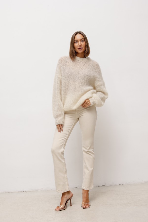 Maison Sweter Moherowy Ecru