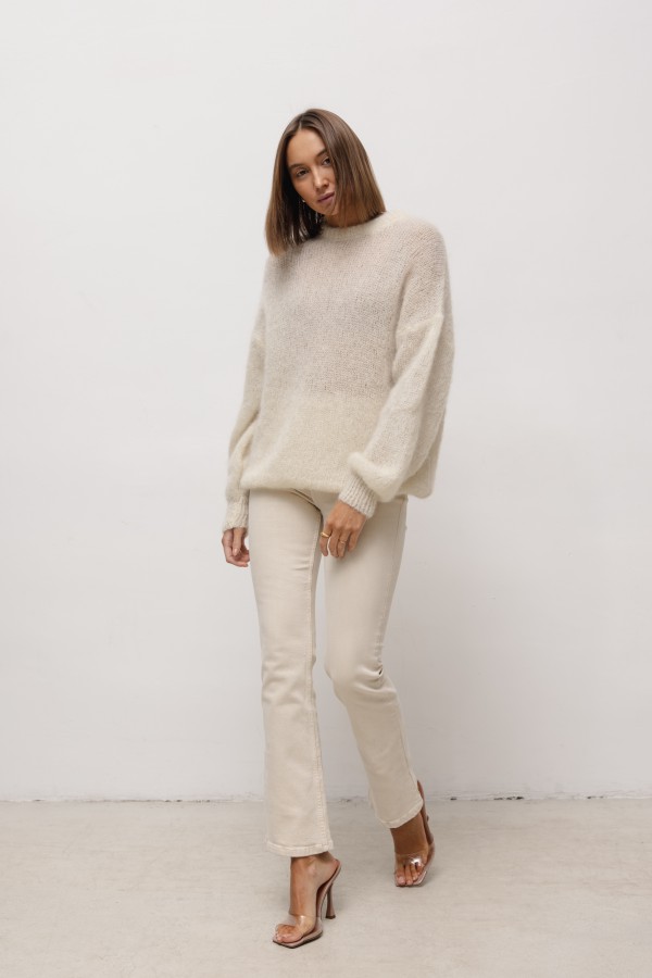 Maison Sweter Moherowy Ecru