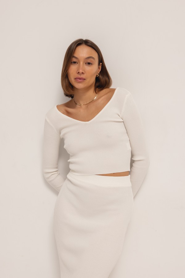 Denise Komplet Dzianinowy Ecru