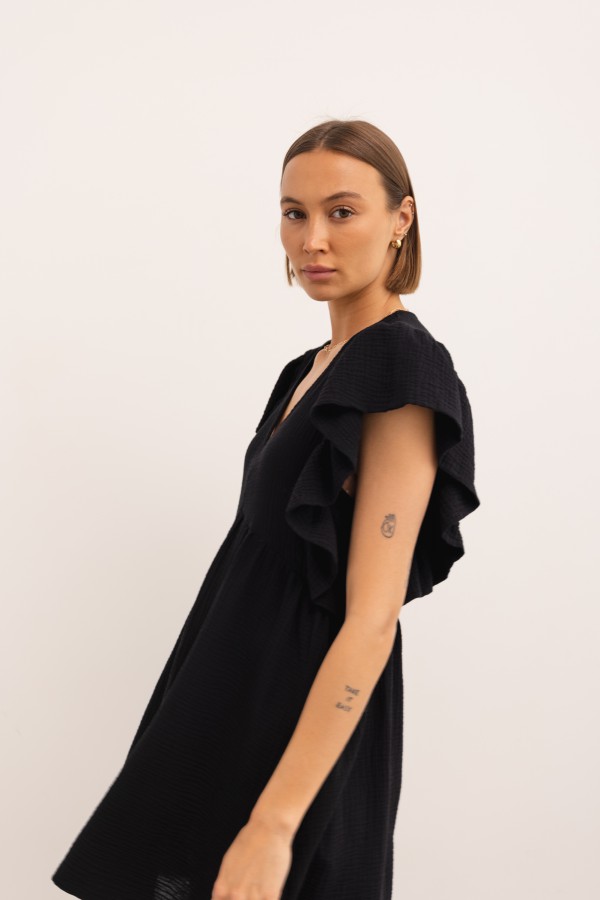 Veronica Sukienka Z Muślinu Czarna