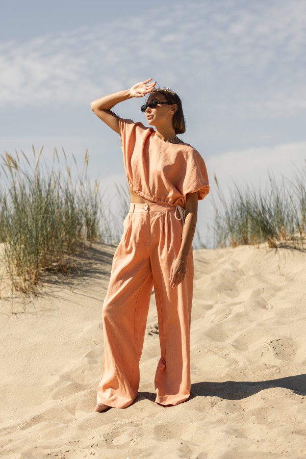 Ines Komplet Z Lnu Orange