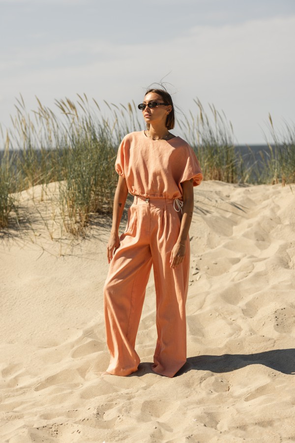 Ines Komplet Z Lnu Orange