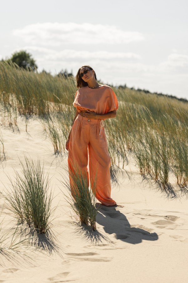 Ines Komplet Z Lnu Orange