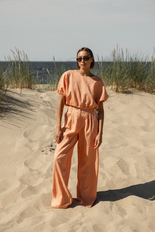Ines Komplet Z Lnu Orange