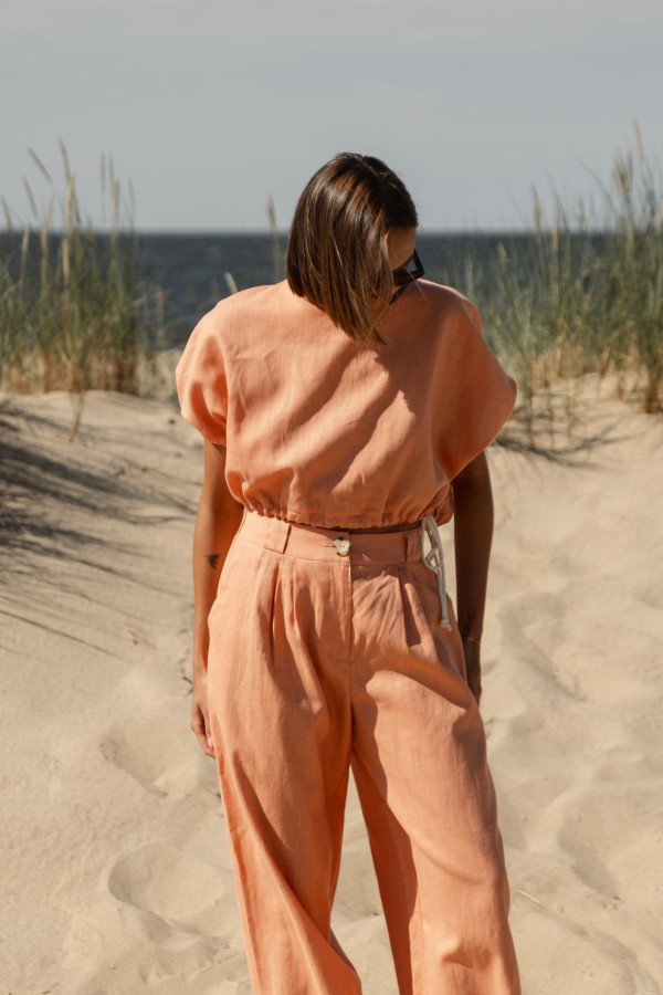 Ines Komplet Z Lnu Orange