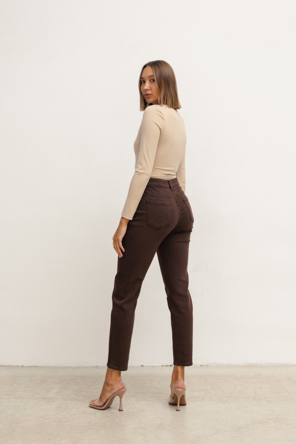 270F Spodnie Jeansowe Chocolate