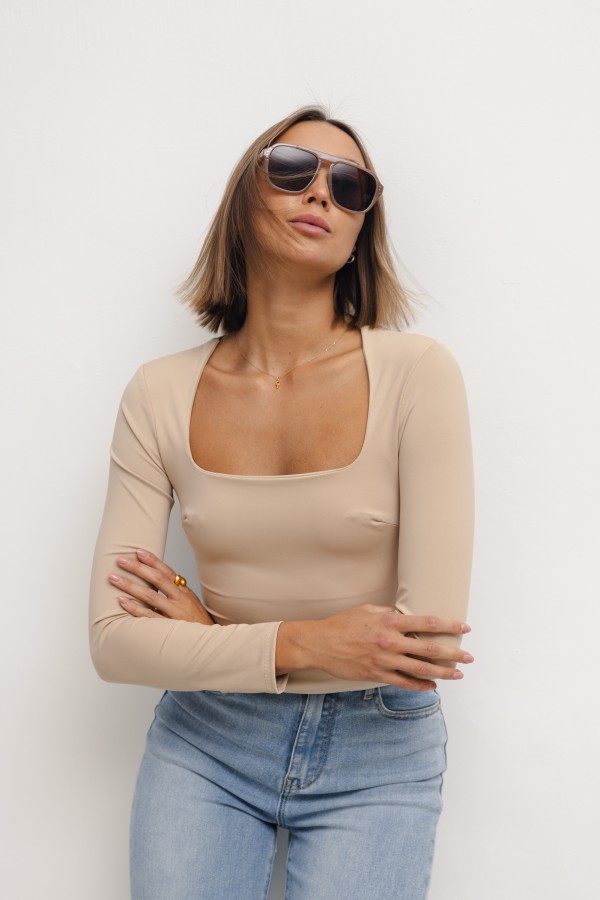 Luise Body Beżowe