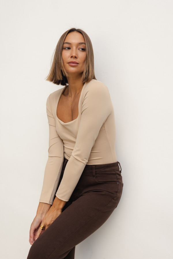 Luise Body Beżowe