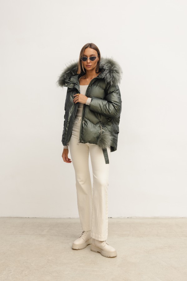 95017 Kurtka Puchowa Khaki