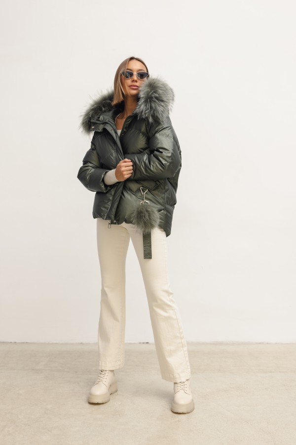 95017 Kurtka Puchowa Khaki