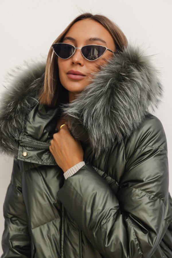 95017 Kurtka Puchowa Khaki