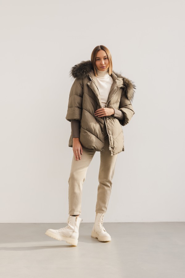2356 Kurtka Puchowa Khaki