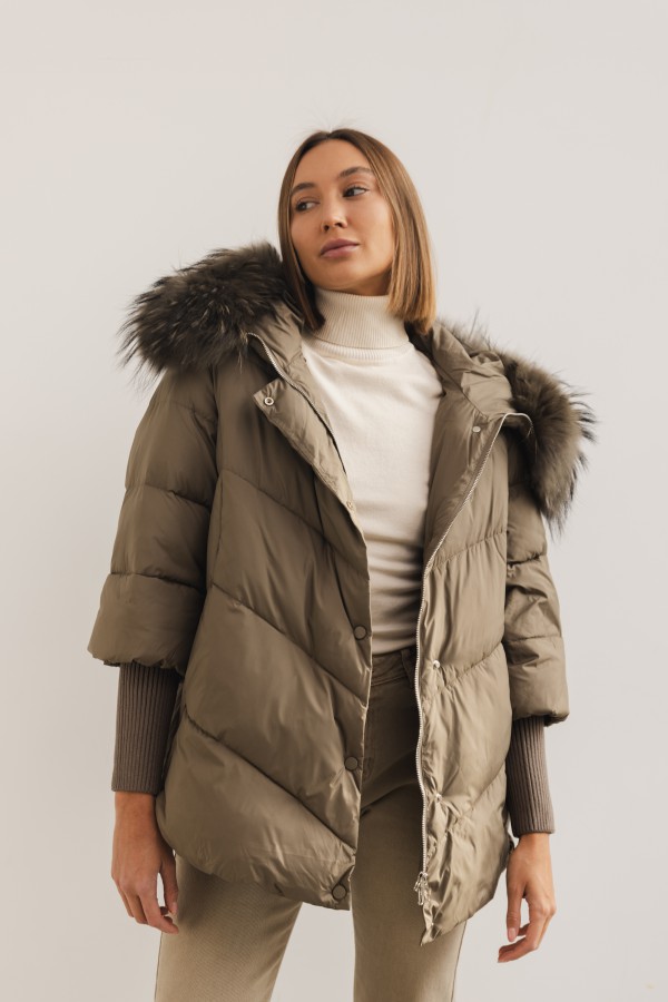 2356 Kurtka Puchowa Khaki
