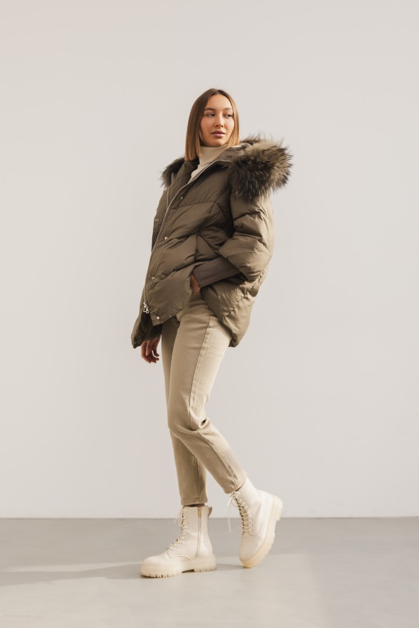 2356 Kurtka Puchowa Khaki