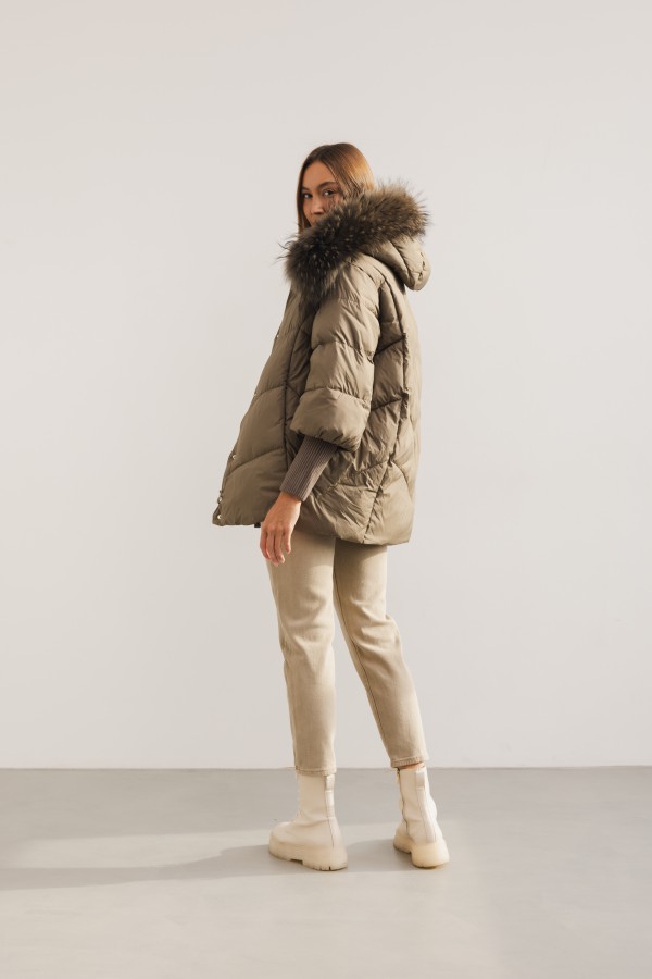 2356 Kurtka Puchowa Khaki