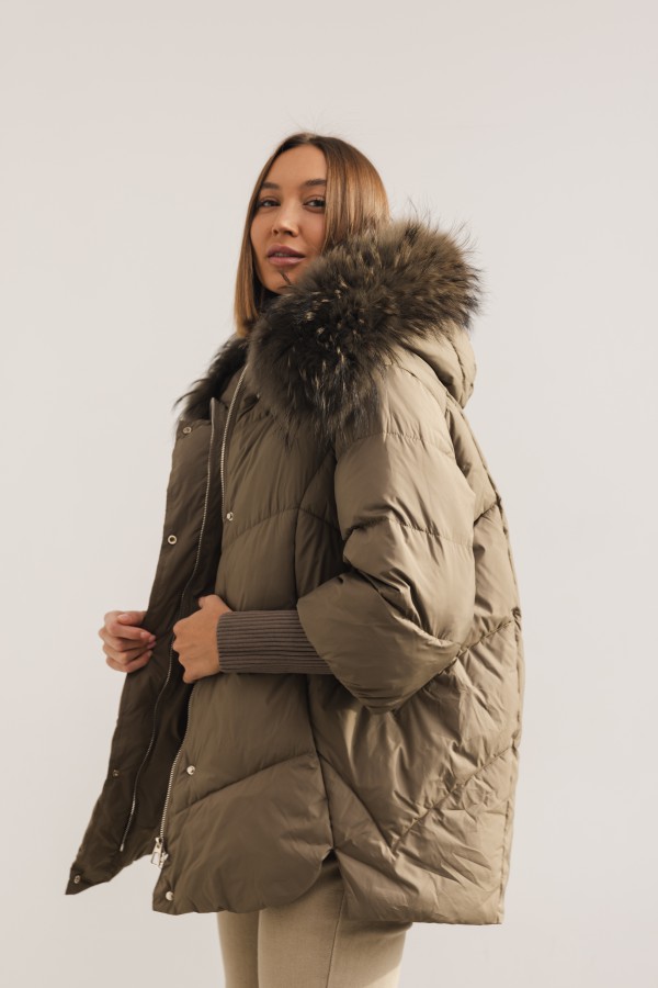 2356 Kurtka Puchowa Khaki