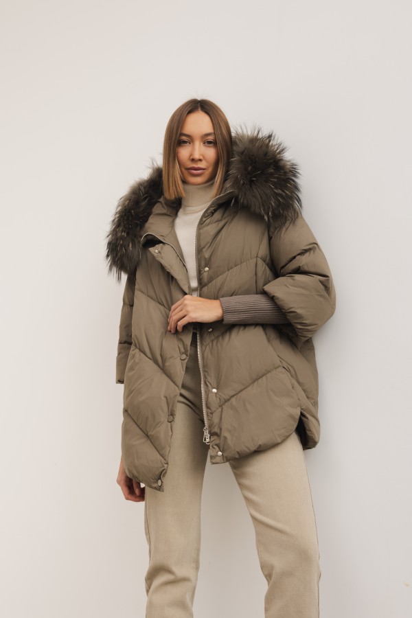 2356 Kurtka Puchowa Khaki