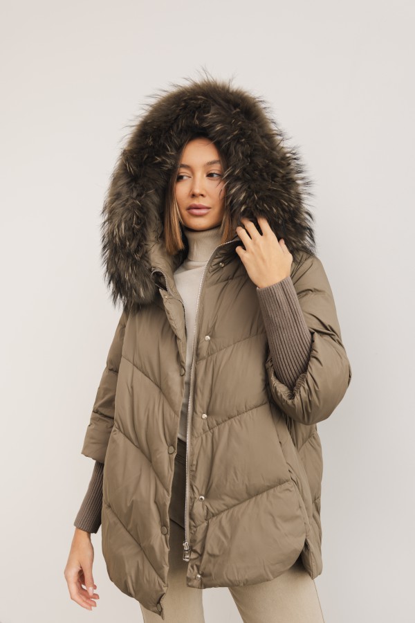 2356 Kurtka Puchowa Khaki