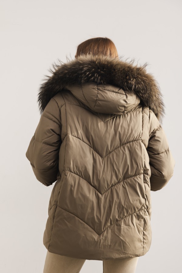 2356 Kurtka Puchowa Khaki