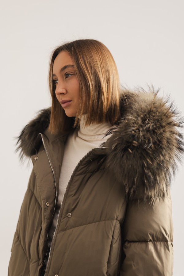 2356 Kurtka Puchowa Khaki
