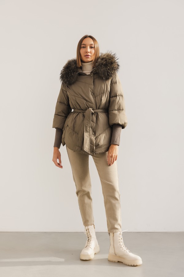 2356 Kurtka Puchowa Khaki