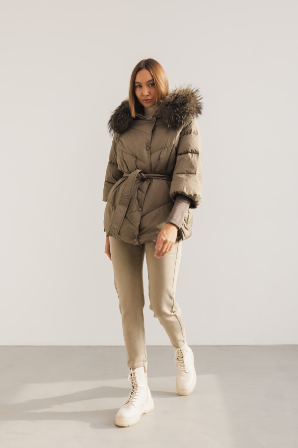 2356 Kurtka Puchowa Khaki