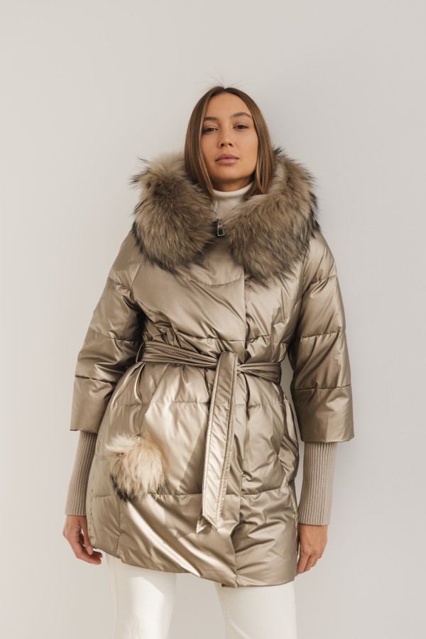 2326 Kurtka Puchowa Satin Gold